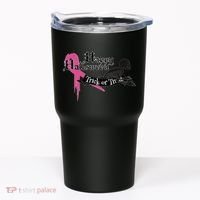 Breast Cancer Happy Halloween Skeleton Tumbler thumb 0
