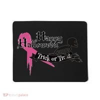 Breast Cancer Happy Halloween Skeleton Mousepad thumb 0