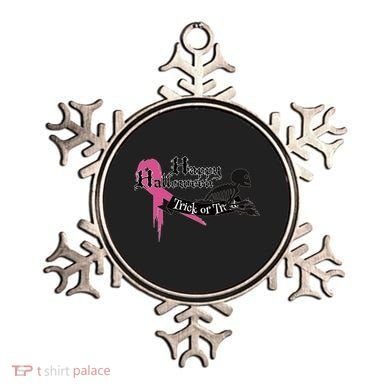 Breast Cancer Happy Halloween Skeleton Ornament
