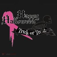 Breast Cancer Happy Halloween Skeleton Baby Bodysuit thumb 2