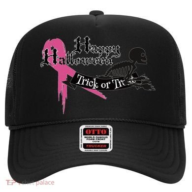 Breast Cancer Happy Halloween Skeleton Hat