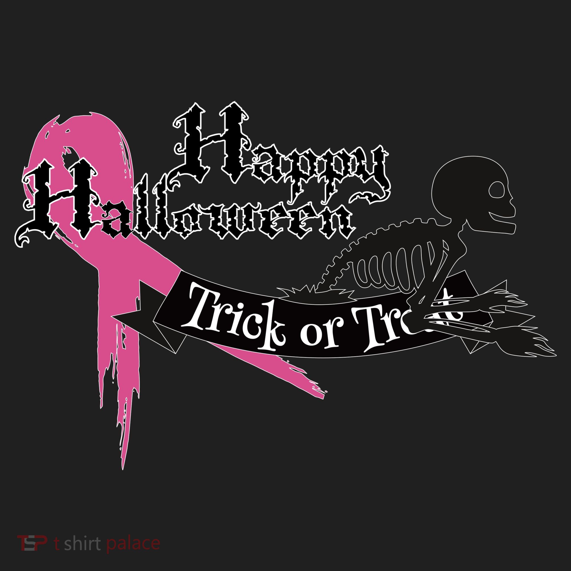 Breast Cancer Happy Halloween Skeleton Hat