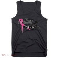 Breast Cancer Happy Halloween Skeleton Tank Top thumb 0