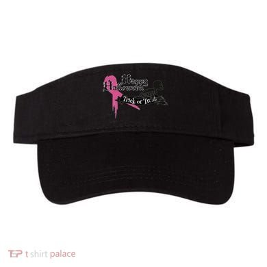 Breast Cancer Happy Halloween Skeleton Visor