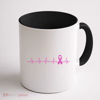 Breast Cancer Heartbeat Pulse Coffee Mug thumb 1