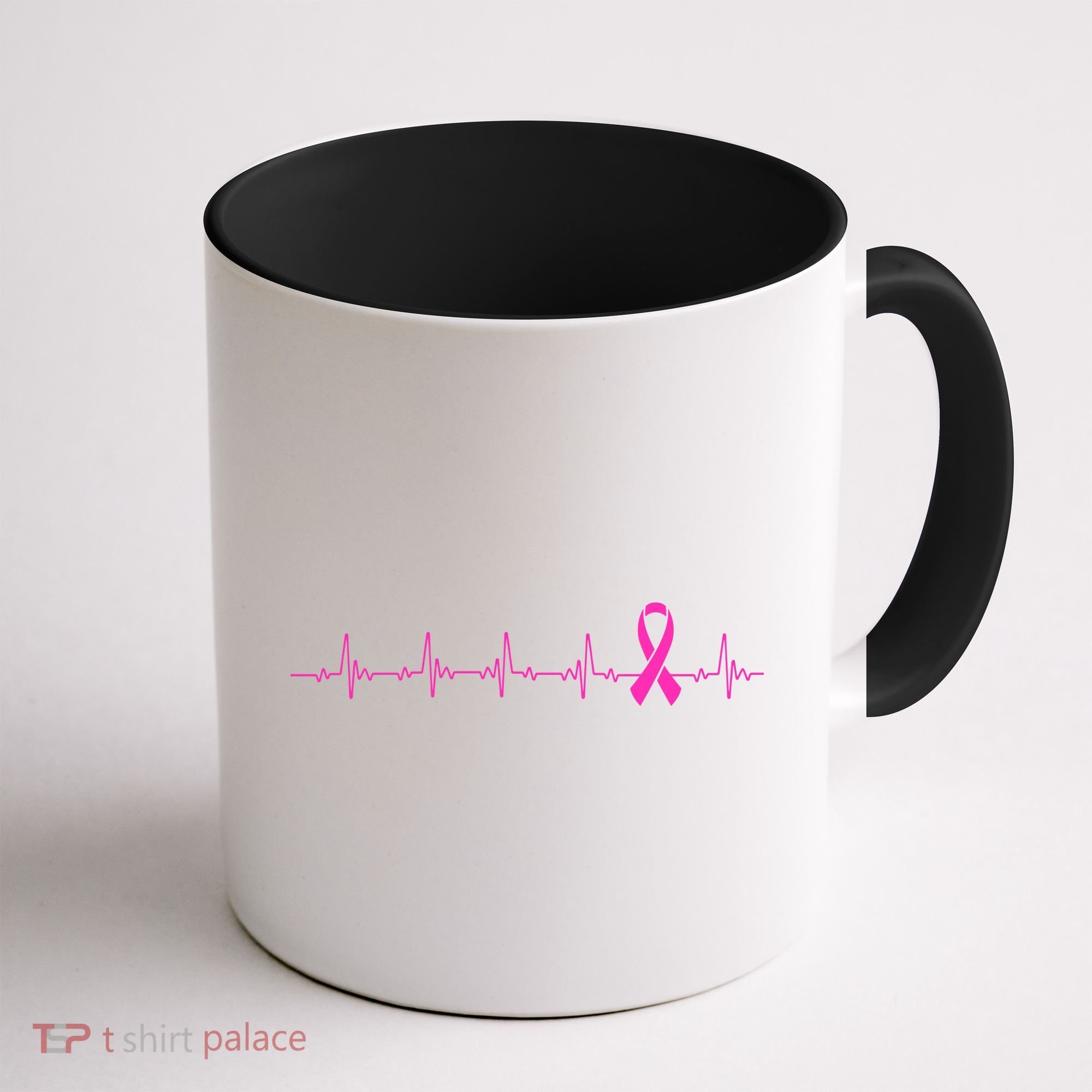 Breast Cancer Heartbeat Pulse Coffee Mug