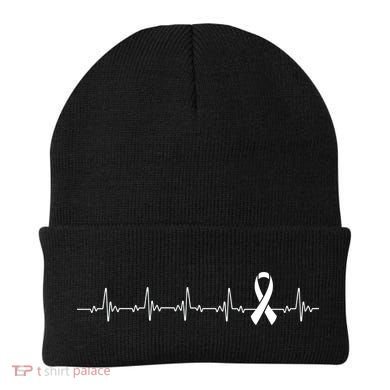 Breast Cancer Heartbeat Pulse Beanie