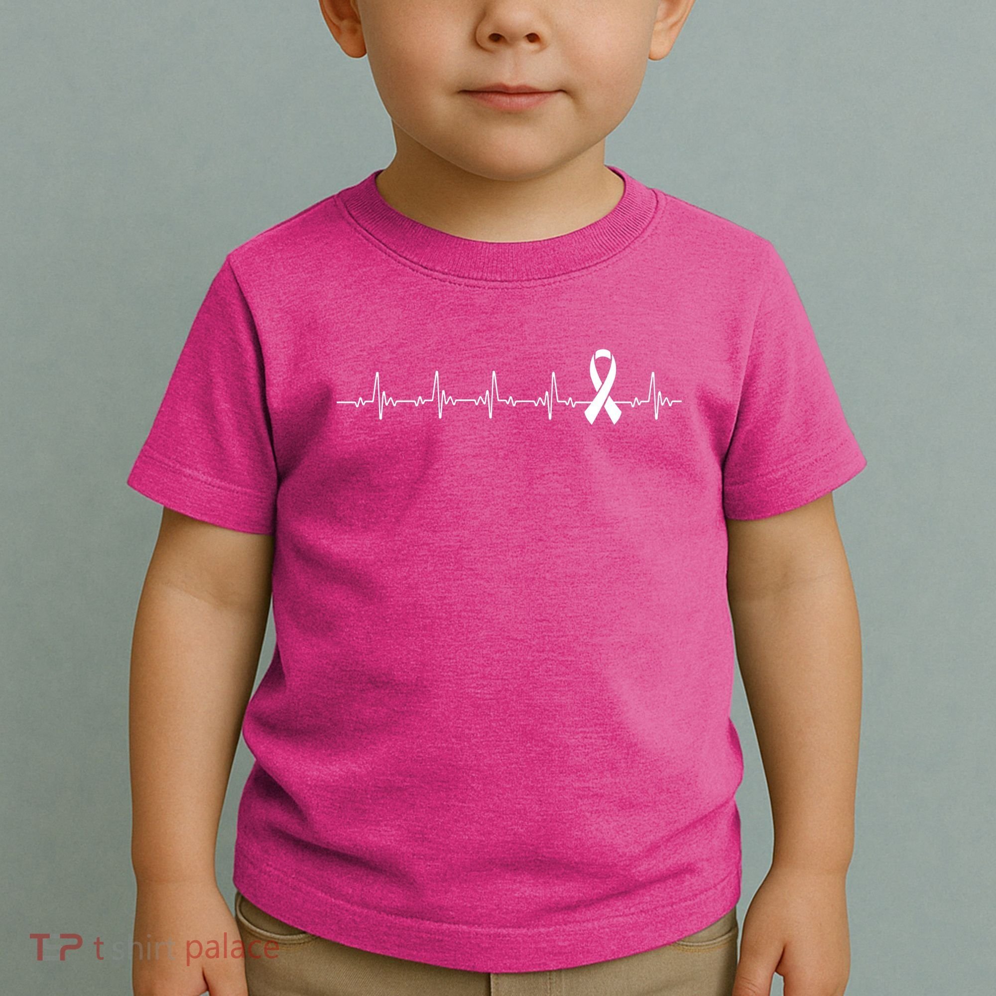 Breast Cancer Heartbeat Pulse Toddler T-Shirt