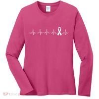 Breast Cancer Heartbeat Pulse Women's Long Sleeve Shirt thumb 0