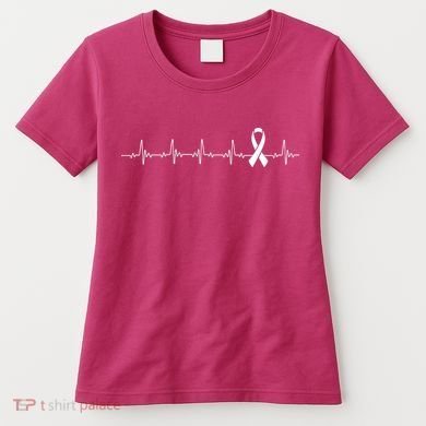 Breast Cancer Heartbeat Pulse Women's T-Shirt