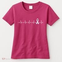 Breast Cancer Heartbeat Pulse Women's T-Shirt thumb 0