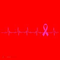 Breast Cancer Heartbeat Pulse Santa Hat thumb 1