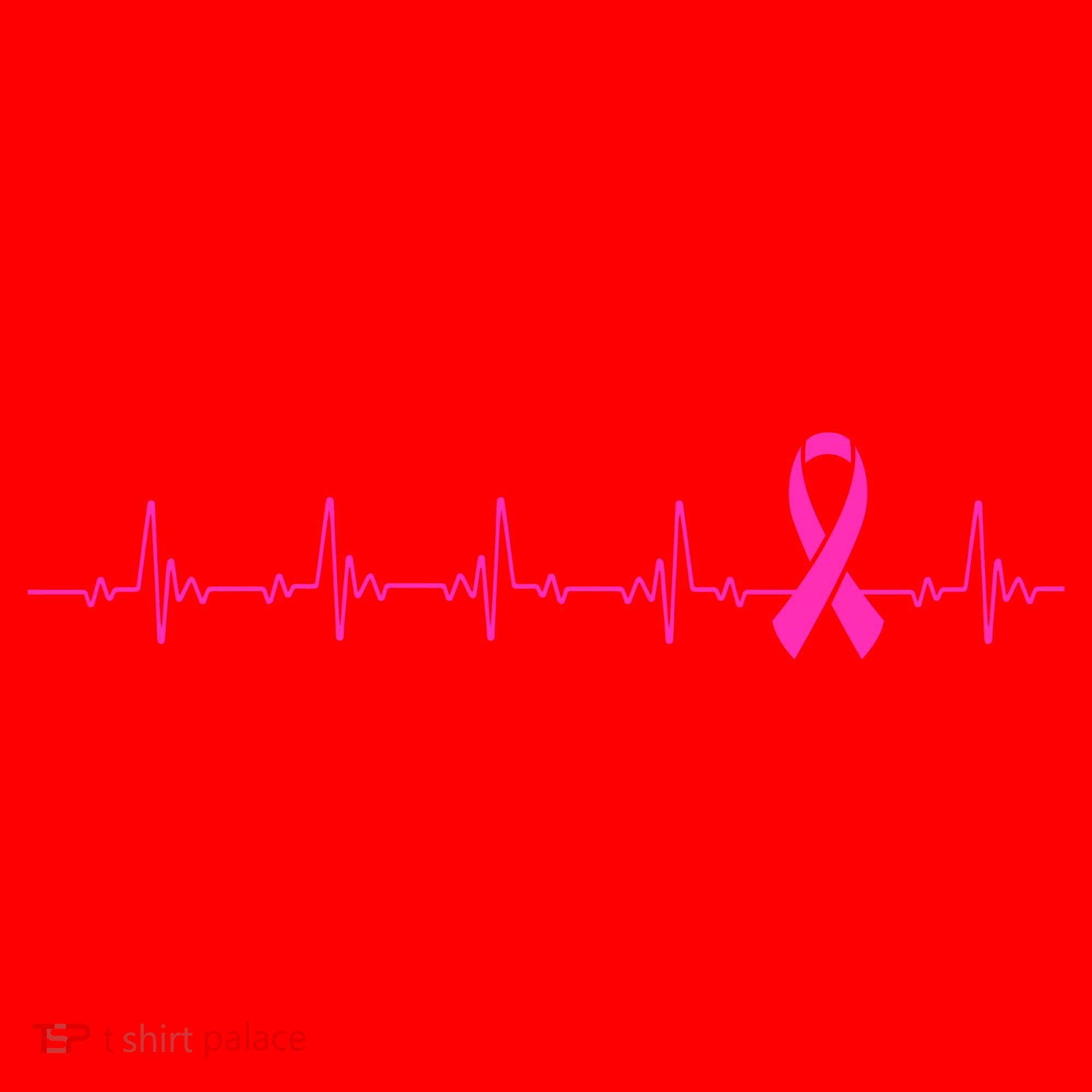 Breast Cancer Heartbeat Pulse Santa Hat