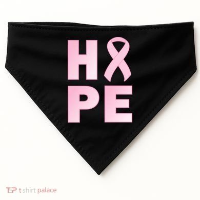 Breast Cancer Hope Fight Logo USA-Made Doggie Bandana