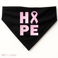 Breast Cancer Hope Fight Logo USA-Made Doggie Bandana thumb 0