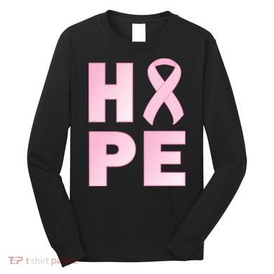 Breast Cancer Hope Fight Logo Long Sleeve Shirt