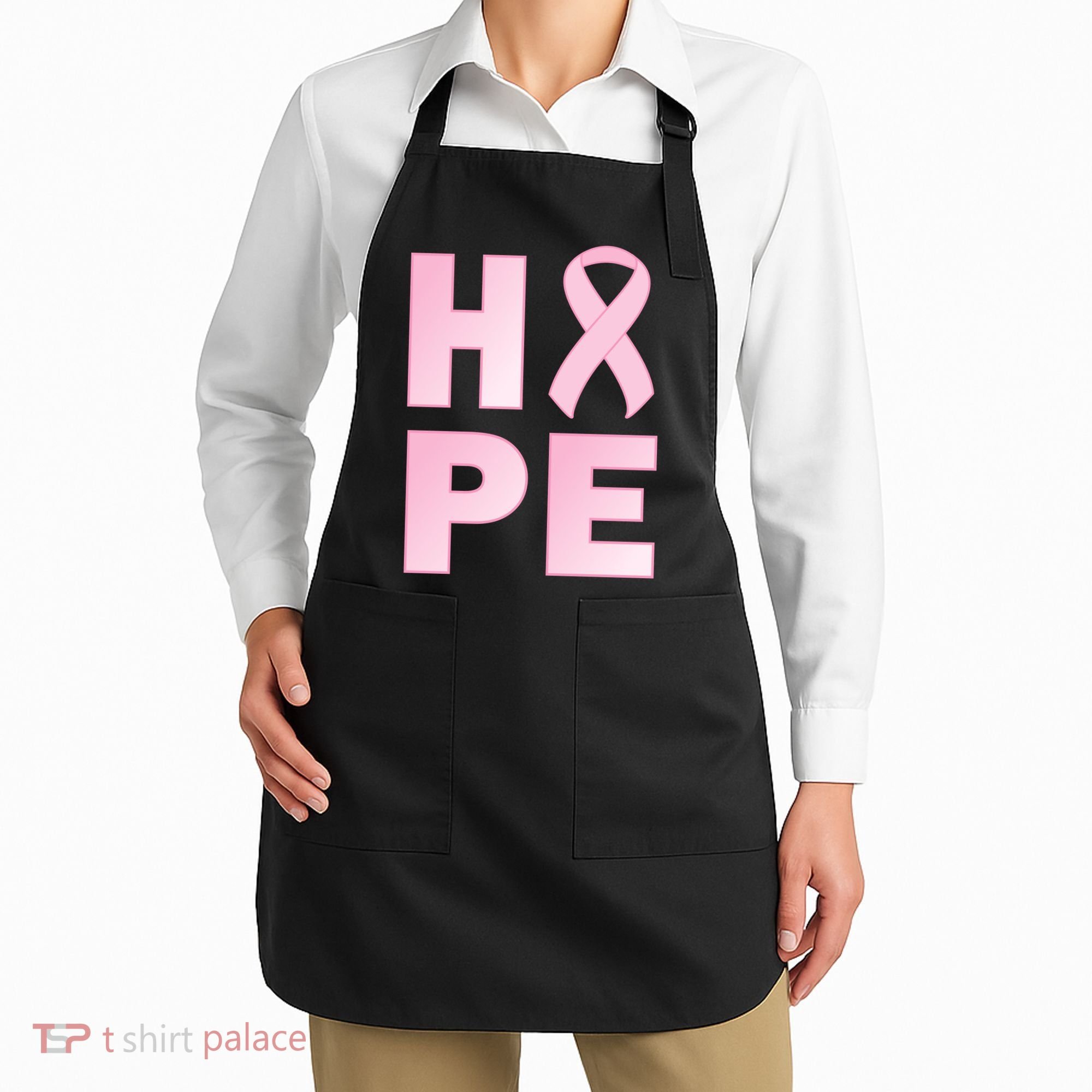 Breast Cancer Hope Fight Logo Apron