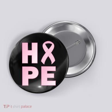 Breast Cancer Hope Fight Logo Button