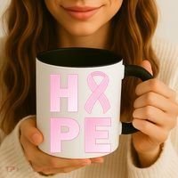 Breast Cancer Hope Fight Logo Coffee Mug thumb 3