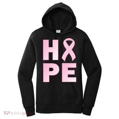 Breast Cancer Hope Fight Logo Women's Hoodie