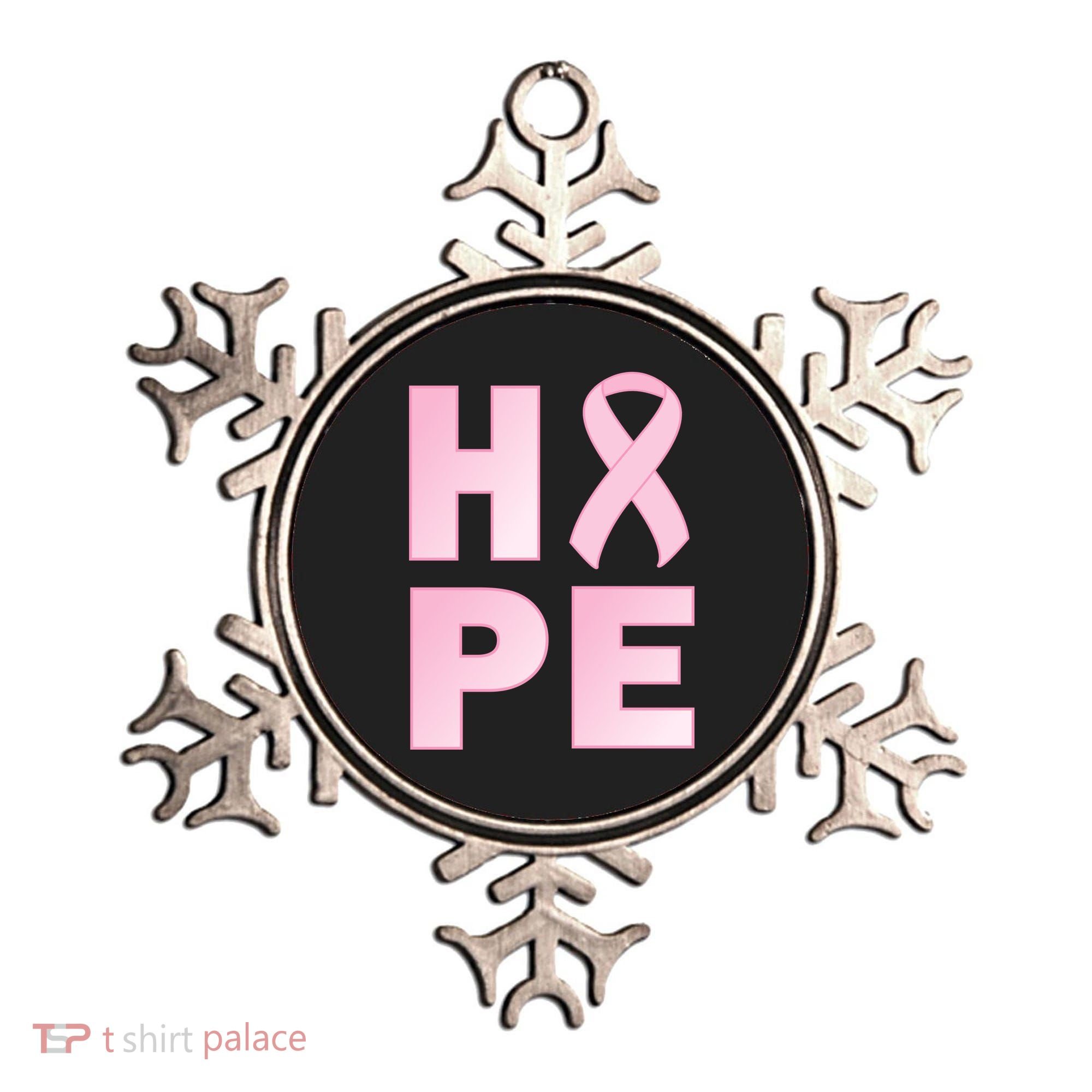 Breast Cancer Hope Fight Logo Ornament