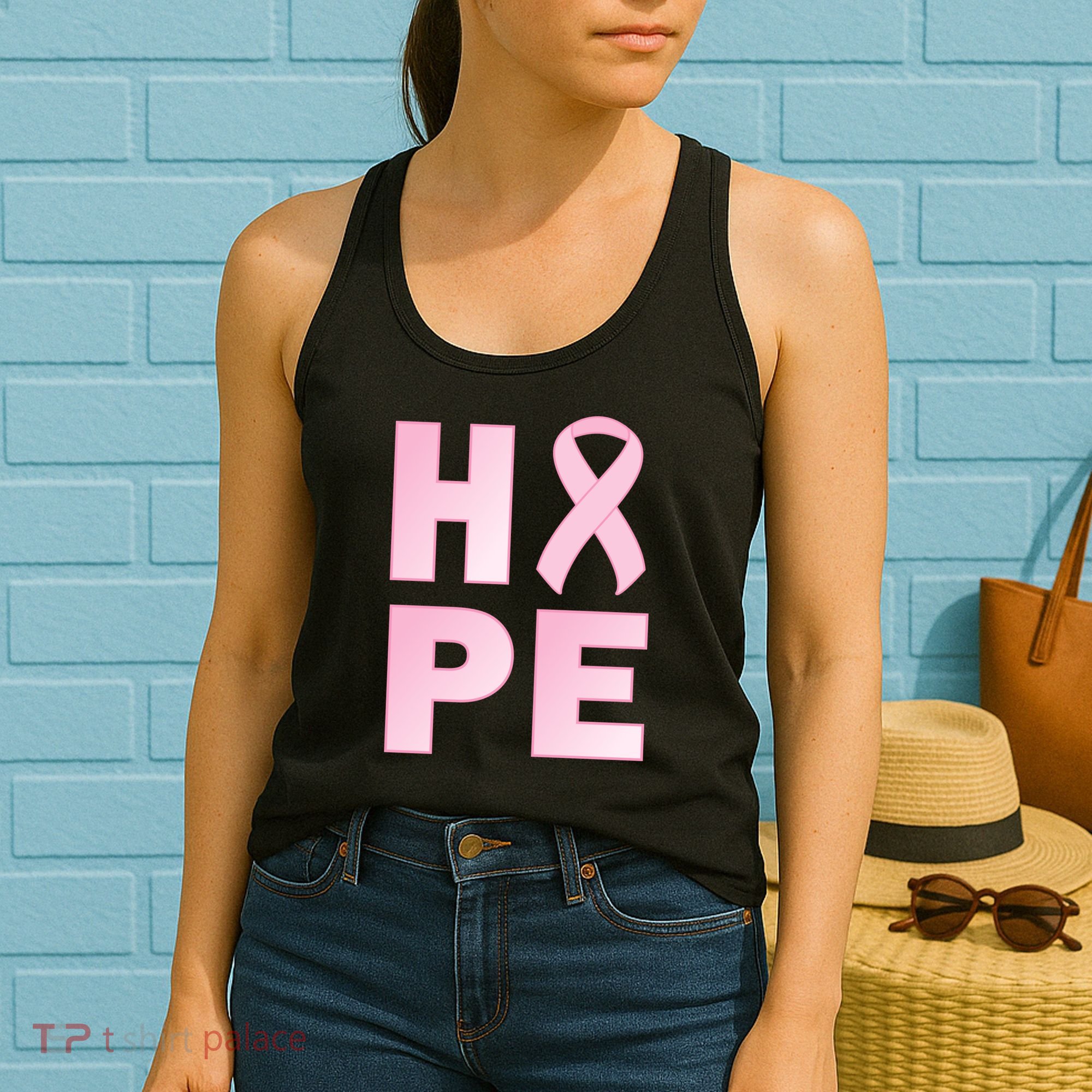 Breast Cancer Hope Fight Logo Women's Tank Top