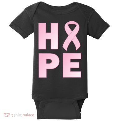 Breast Cancer Hope Fight Logo Baby Bodysuit