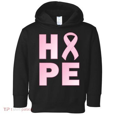 Breast Cancer Hope Fight Logo Toddler Hoodie