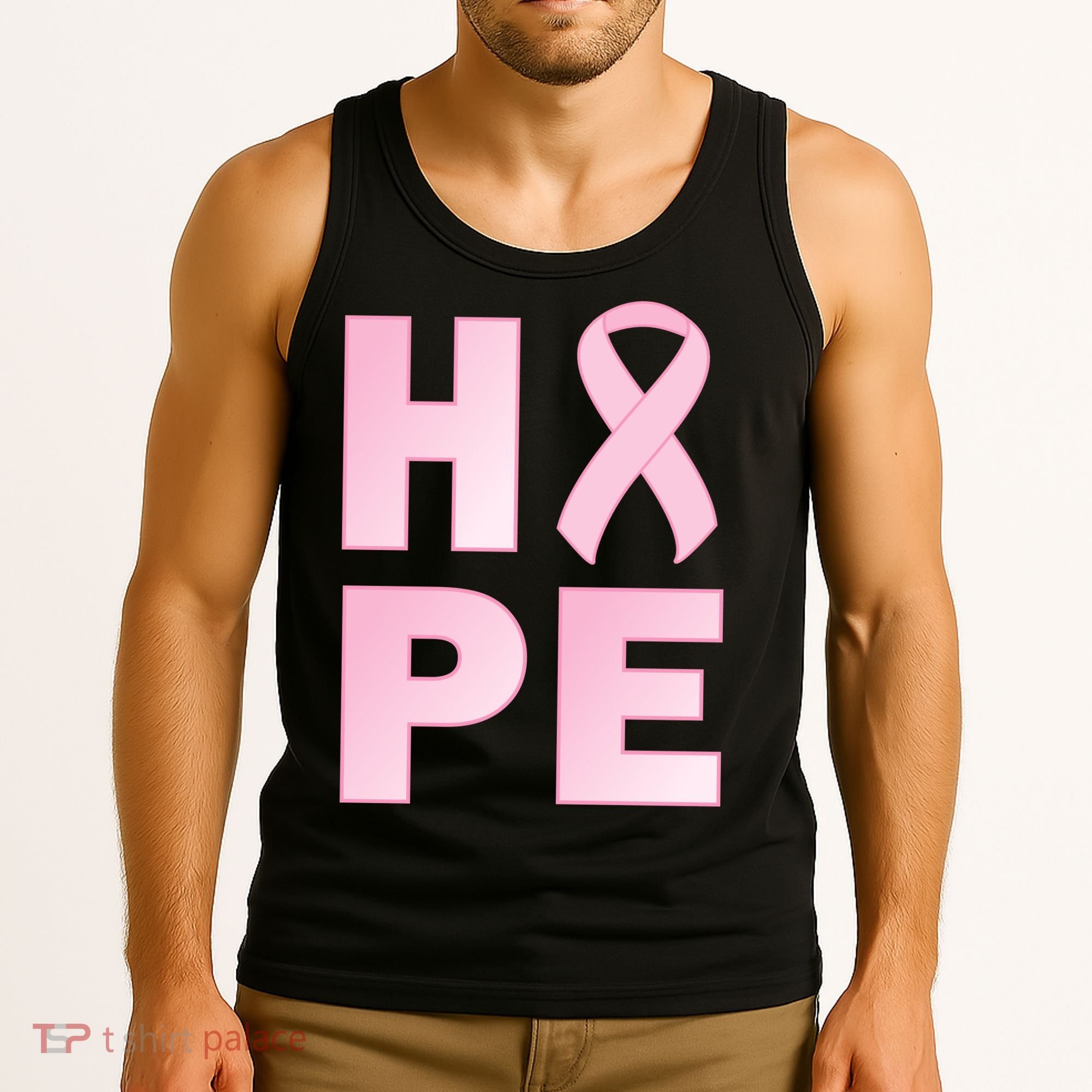 Breast Cancer Hope Fight Logo Tank Top