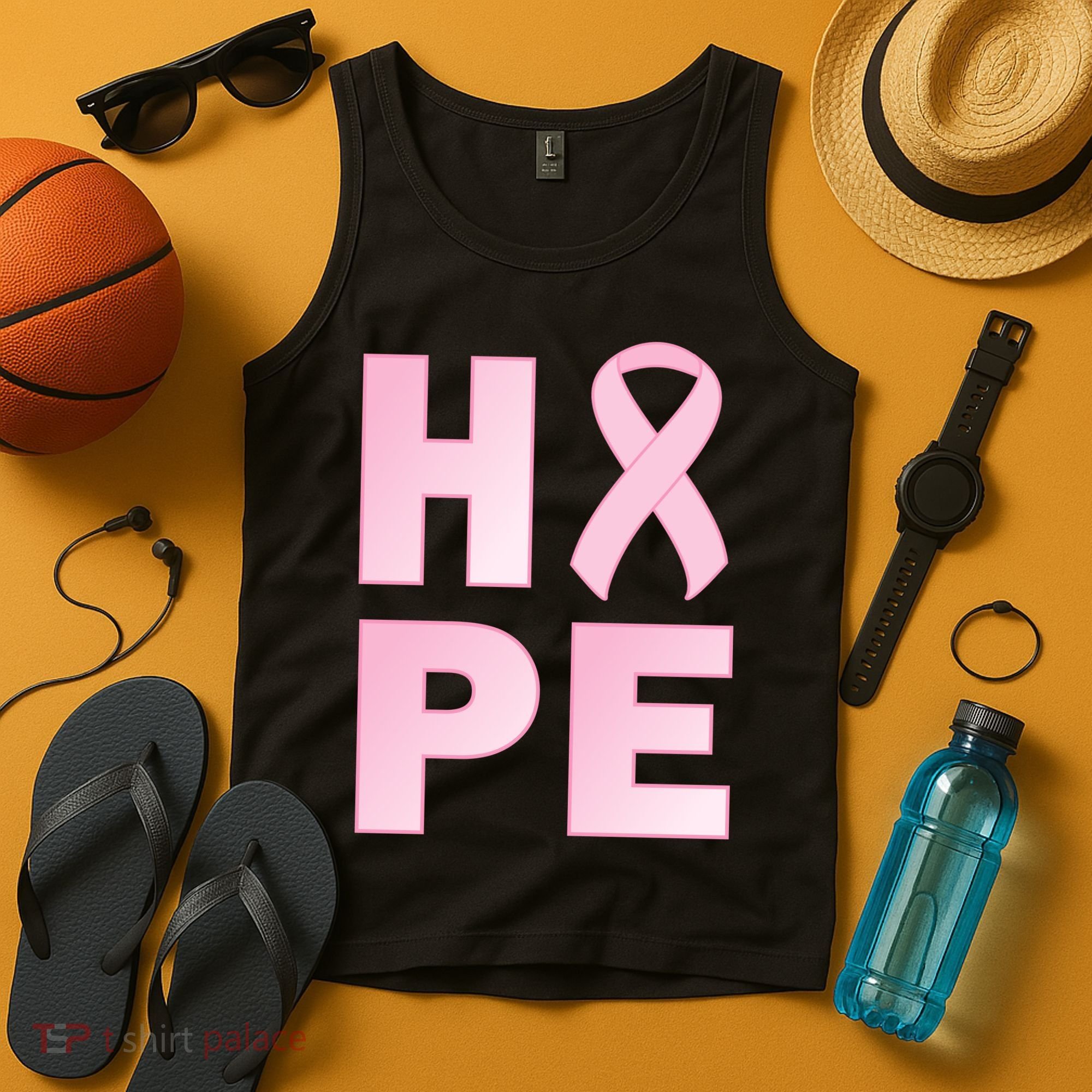 Breast Cancer Hope Fight Logo Tank Top
