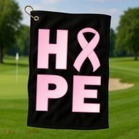 Breast Cancer Hope Fight Logo Golf Towel thumb 1