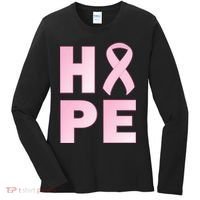 Breast Cancer Hope Fight Logo Women's Long Sleeve Shirt thumb 0