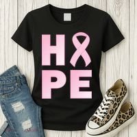 Breast Cancer Hope Fight Logo Women's T-Shirt thumb 3