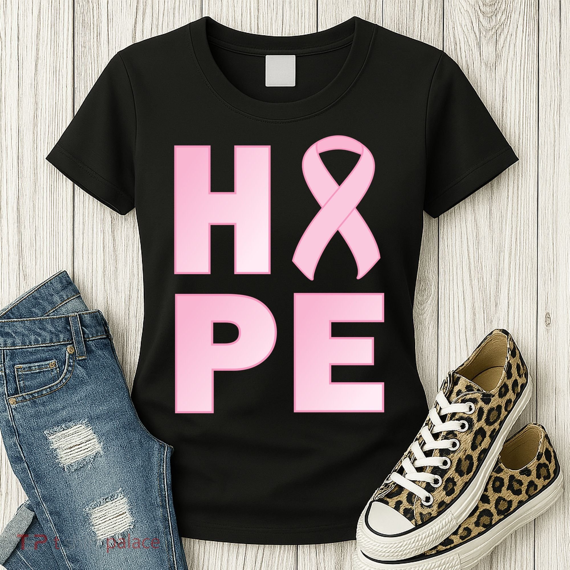 Breast Cancer Hope Fight Logo Women's T-Shirt