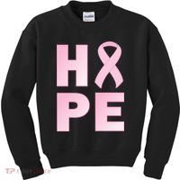 Breast Cancer Hope Fight Logo Kids Sweatshirt thumb 0