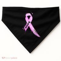 Breast Cancer Hope Ribbon USA-Made Doggie Bandana thumb 0