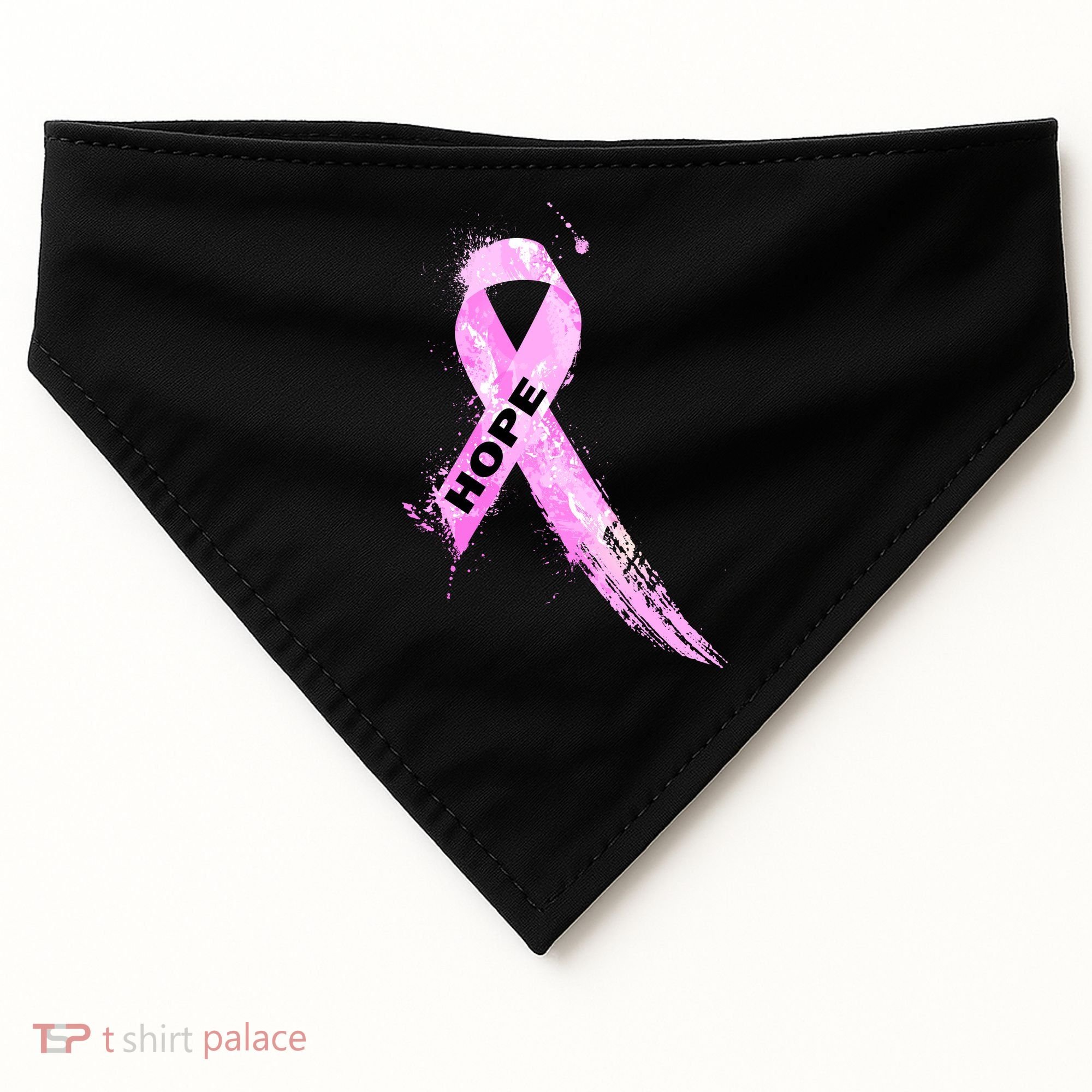Breast Cancer Hope Ribbon USA-Made Doggie Bandana