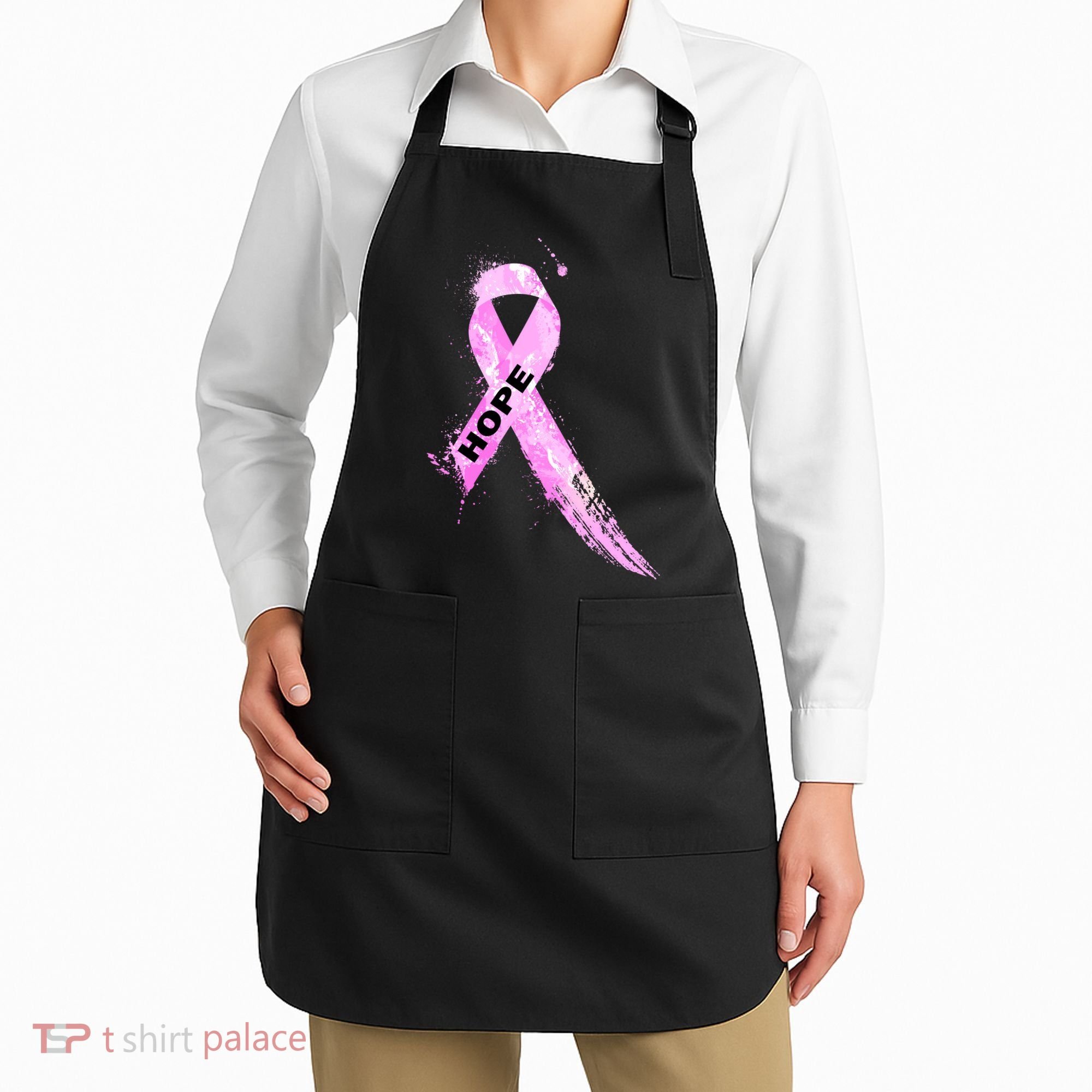 Breast Cancer Hope Ribbon Apron