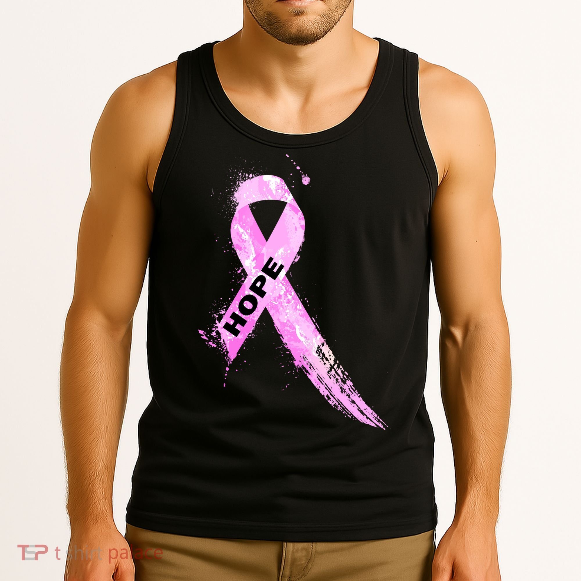 Breast Cancer Hope Ribbon Tank Top