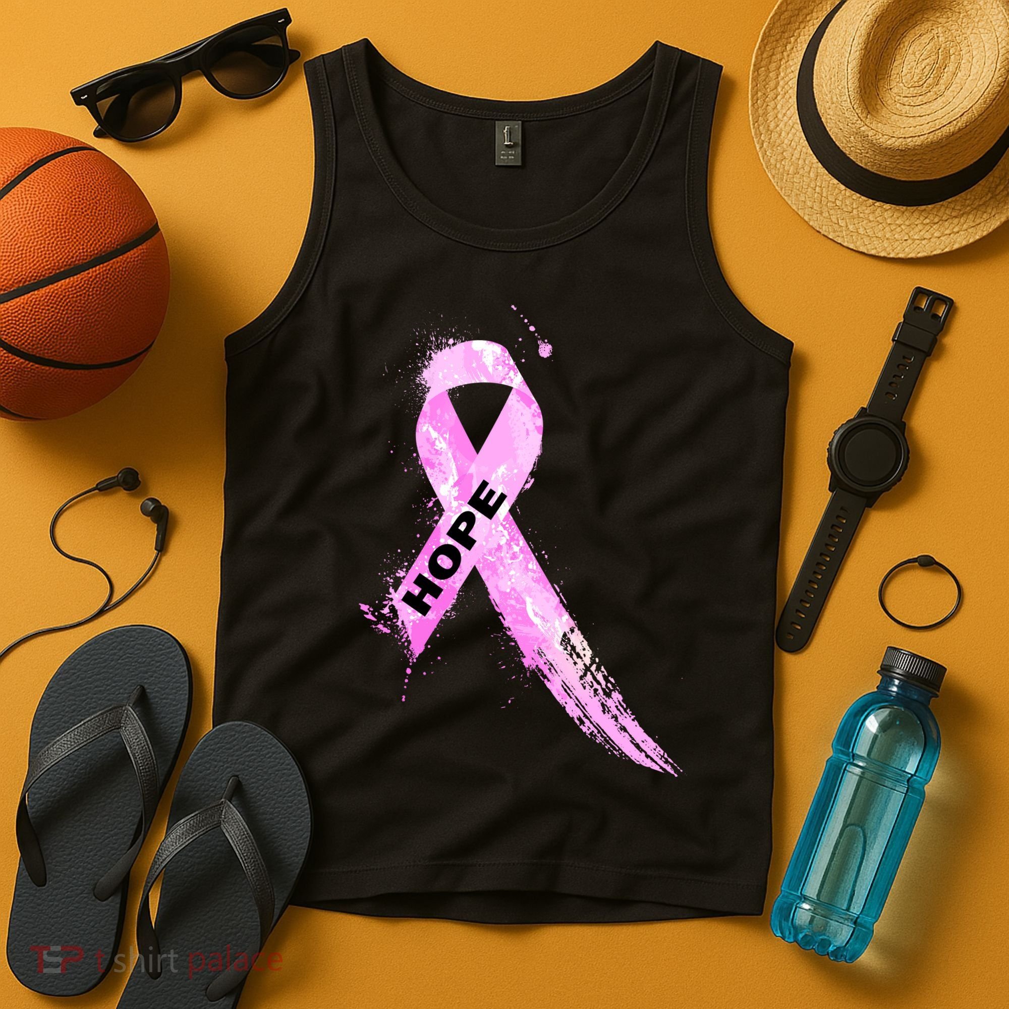 Breast Cancer Hope Ribbon Tank Top