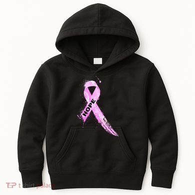Breast Cancer Hope Ribbon Kids Hoodie