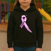 Breast Cancer Hope Ribbon Kids Hoodie thumb 3