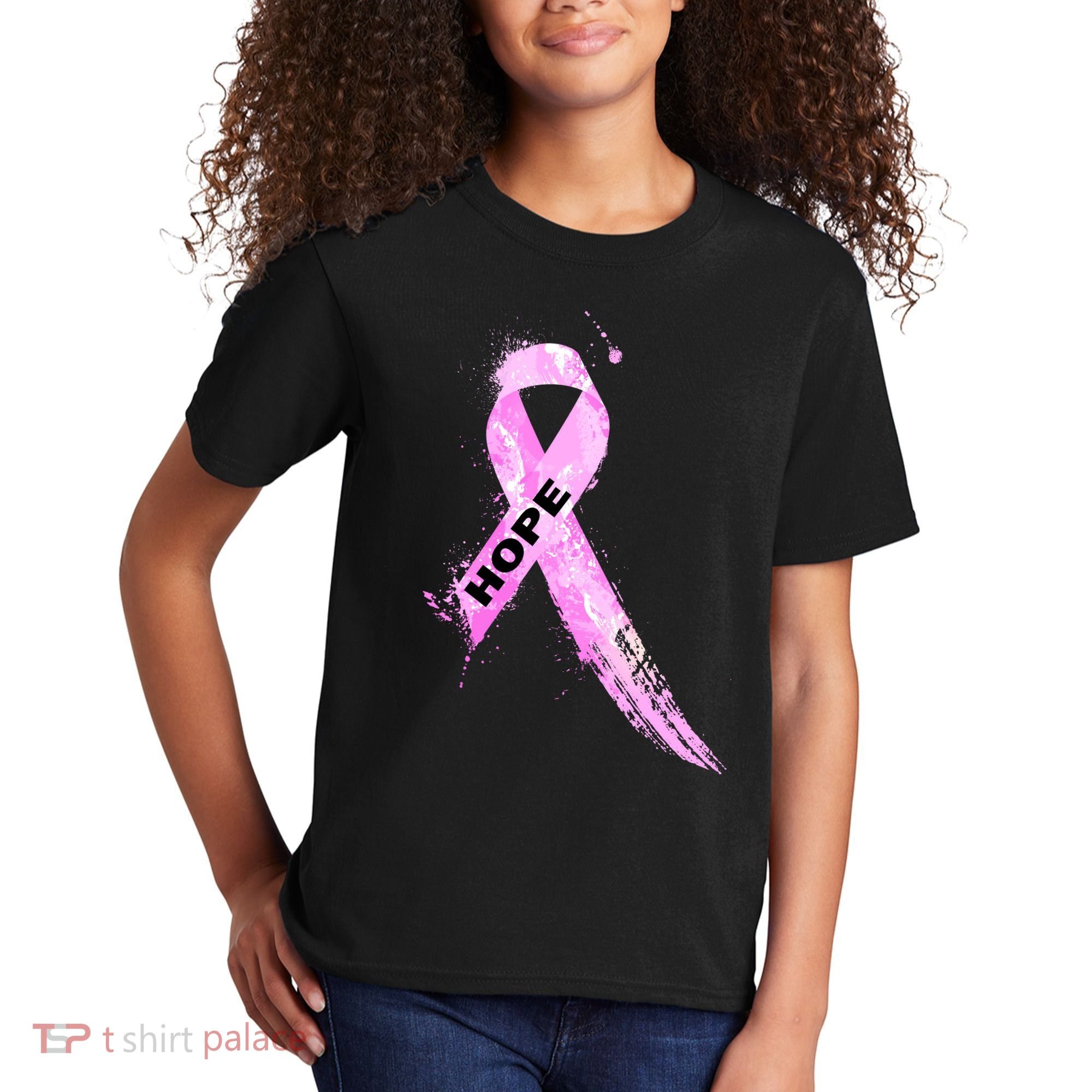 Breast Cancer Hope Ribbon Kids T-Shirt