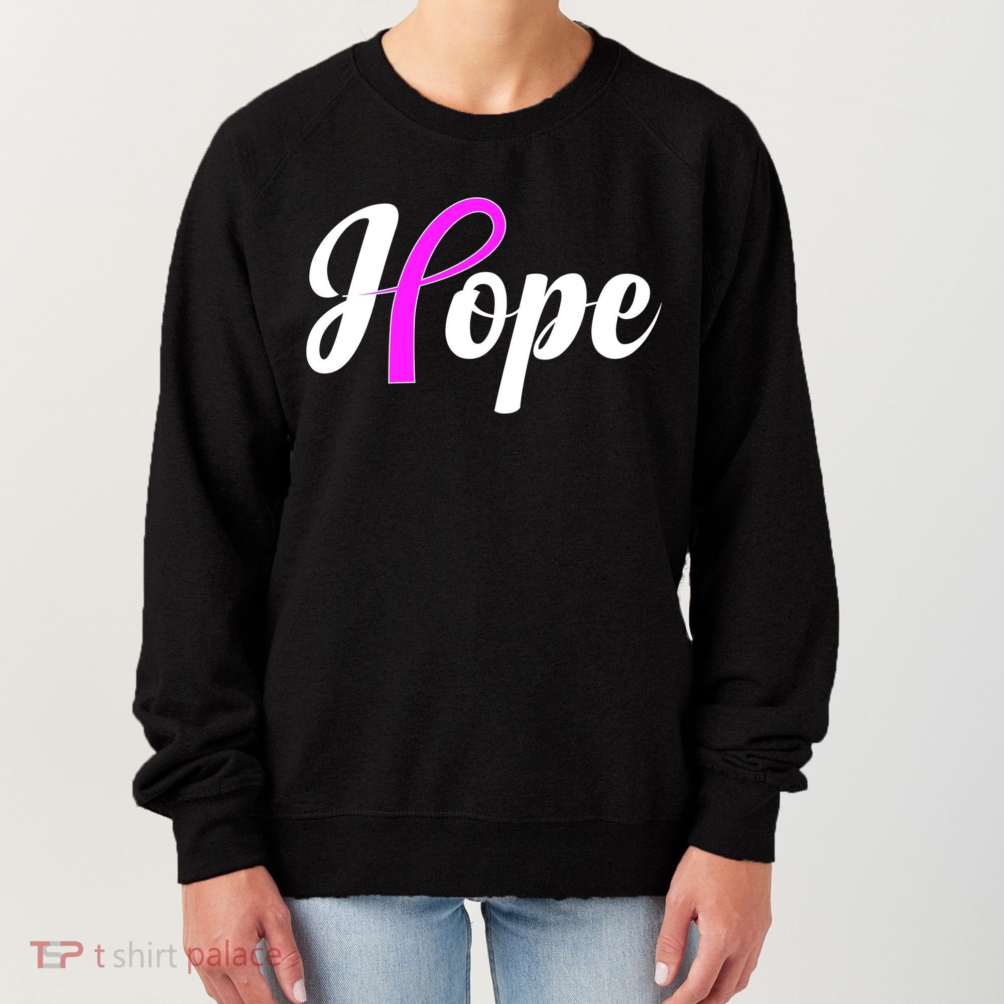 Breast Cancer Hope Ribbon Tribute Logo Women's Sweatshirt