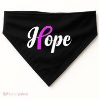 Breast Cancer Hope Ribbon Tribute Logo USA-Made Doggie Bandana thumb 0