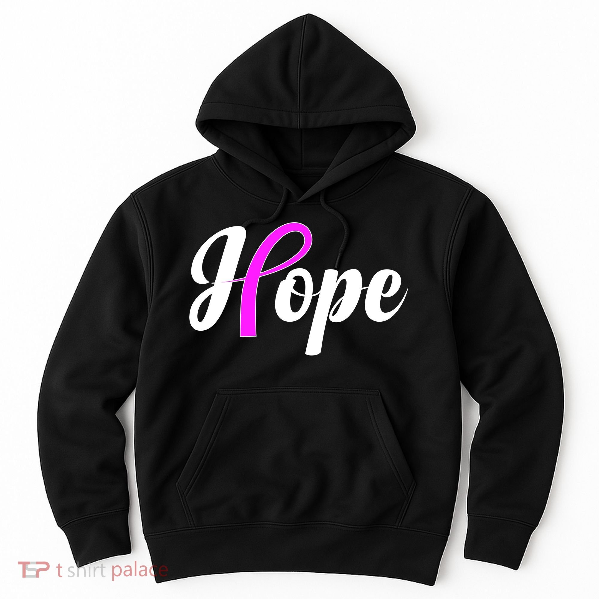 Breast Cancer Hope Ribbon Tribute Logo Hoodie