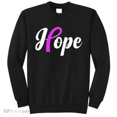 Breast Cancer Hope Ribbon Tribute Logo Sweatshirt