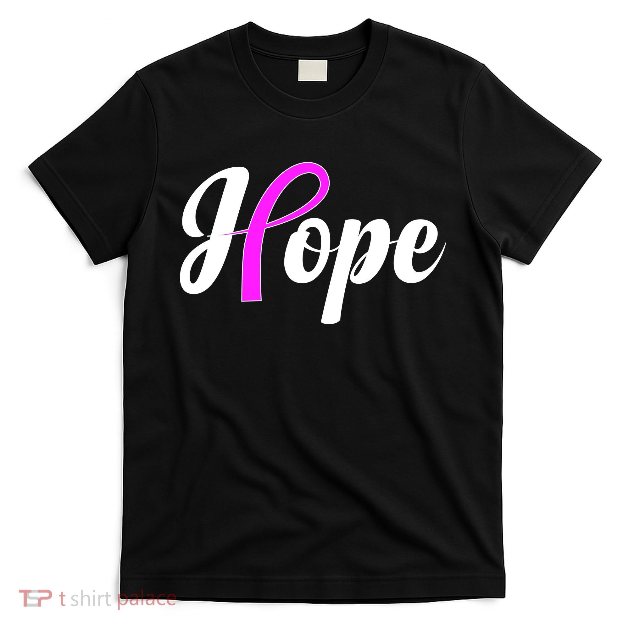 Breast Cancer Hope Ribbon Tribute Logo T-Shirt