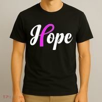 Breast Cancer Hope Ribbon Tribute Logo T-Shirt thumb 3