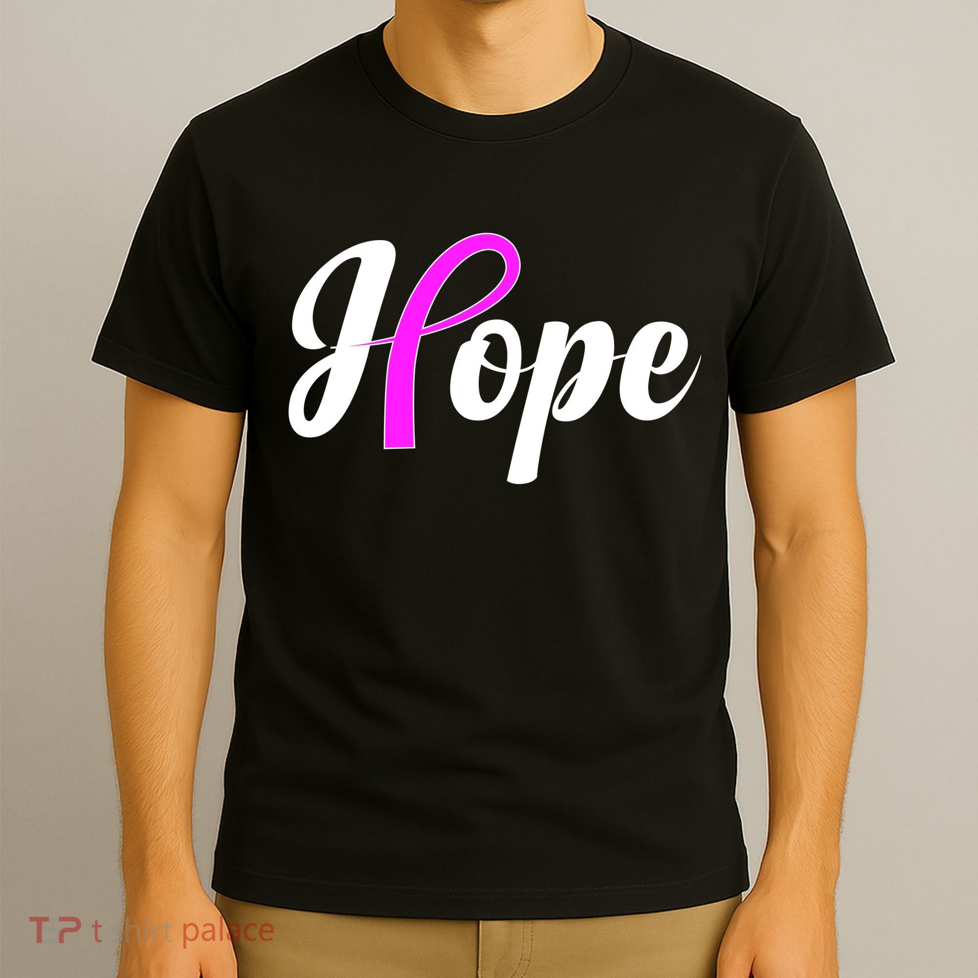 Breast Cancer Hope Ribbon Tribute Logo T-Shirt